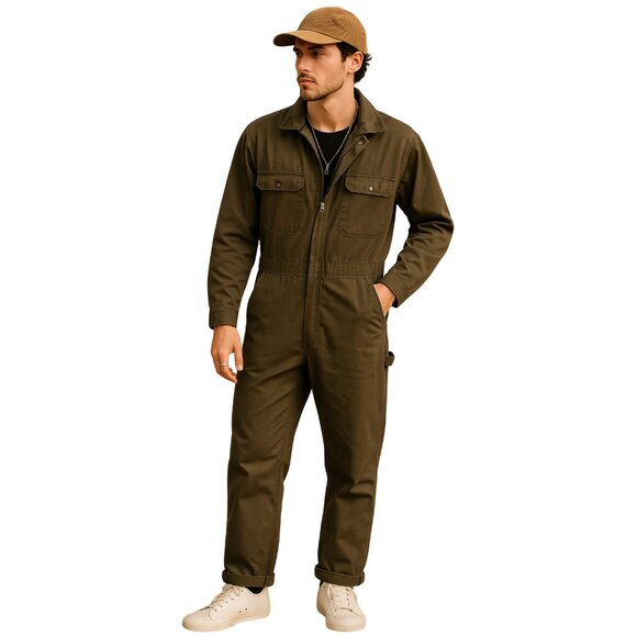 Vintage Carhartt Style Utility Coveralls Made in USA Men's XL - Picture 2 of 13